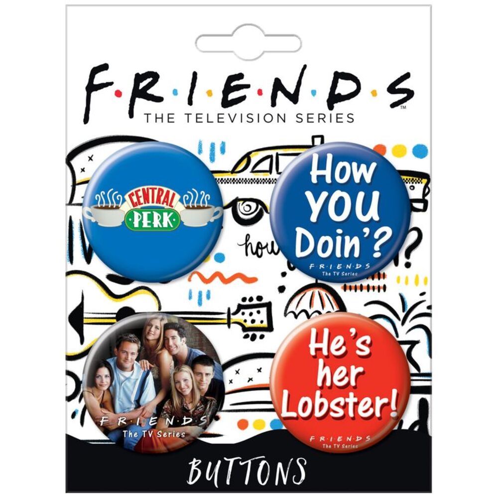 Friends Quotes Button Set